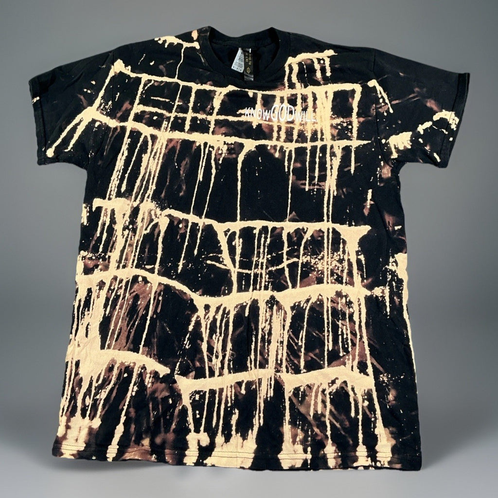 Distressed, Bleached, & Brined handmade tee Large Size M