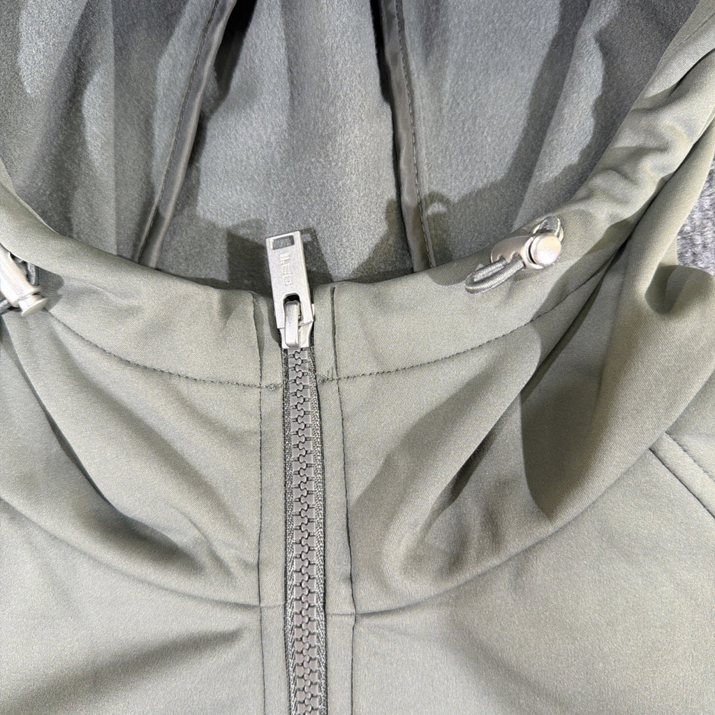 32 Degree Heat Women’s Full Zip Softshell Hooded Windbreaker Jacket Size S Green