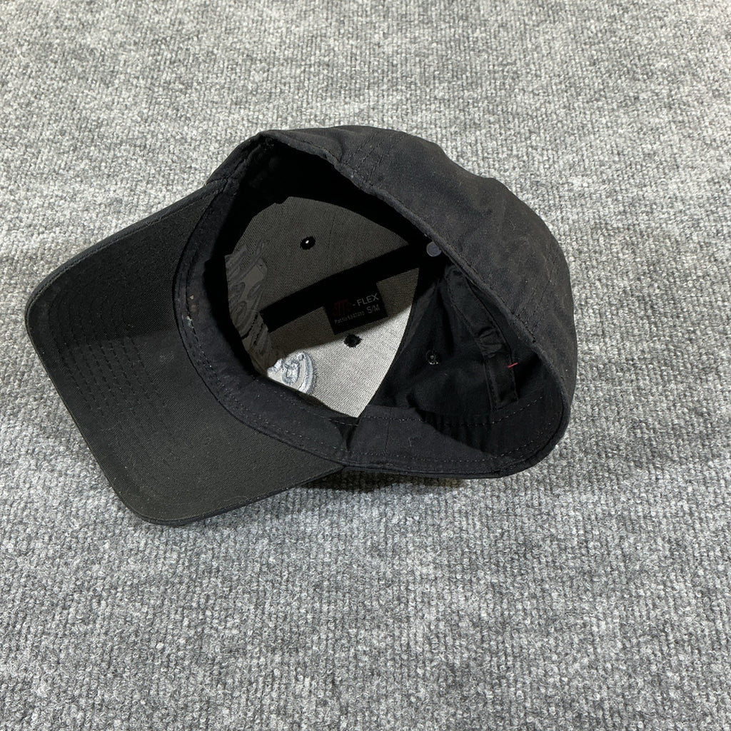 Black Coca Cola Hat With Off Set Silver Sparkle Embroidery