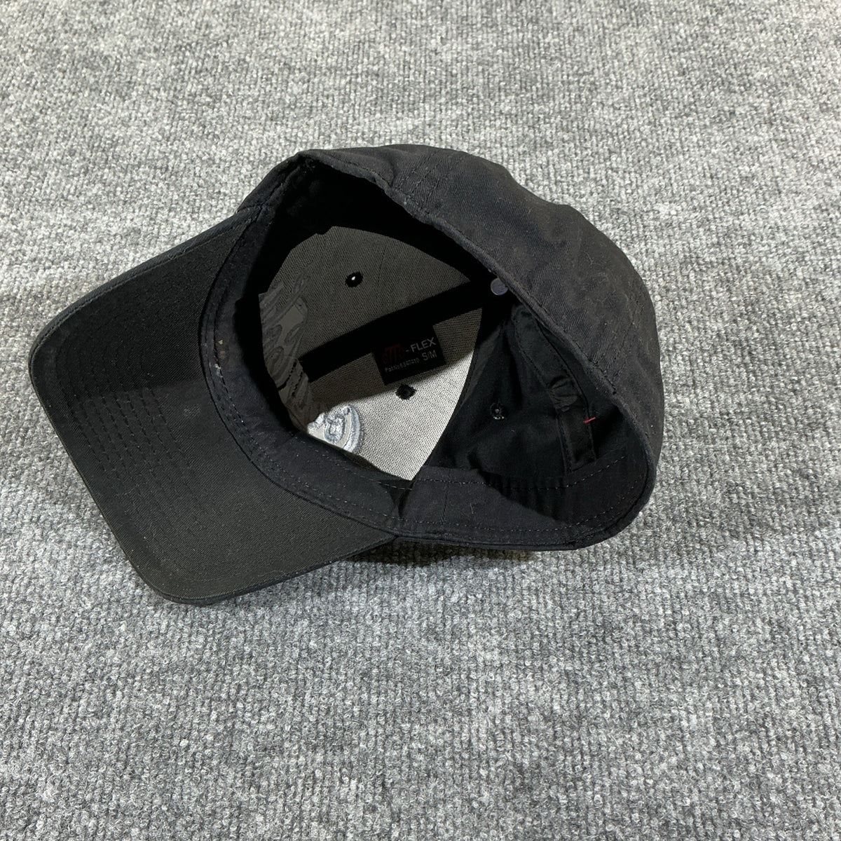 Black Coca Cola Hat With Off Set Silver Sparkle Embroidery