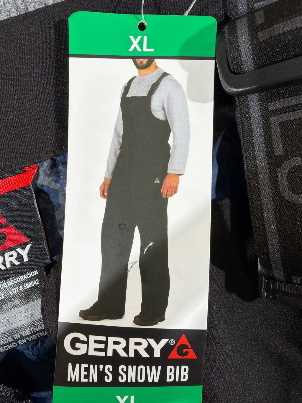 Gerry Men's Snow Bib 590042 Insulated Ski Pants Black XL NWT Water Resistant