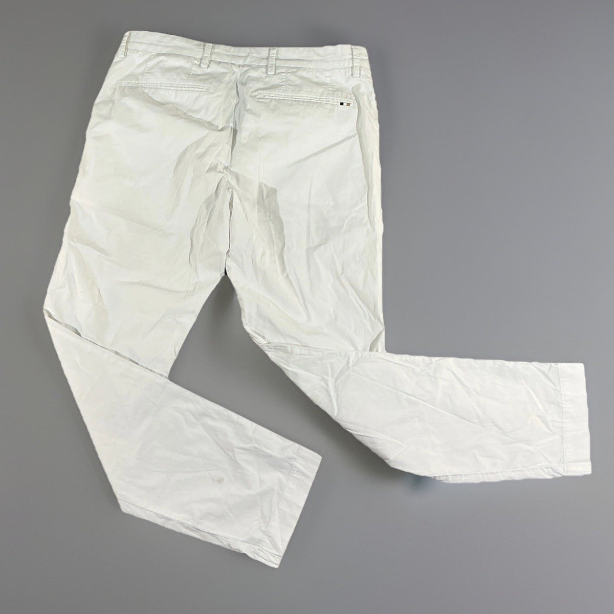HUGO BOSS Kane Pants Men 32x31 Light Khaki Tan Stretch Golf Chino *Needs Button