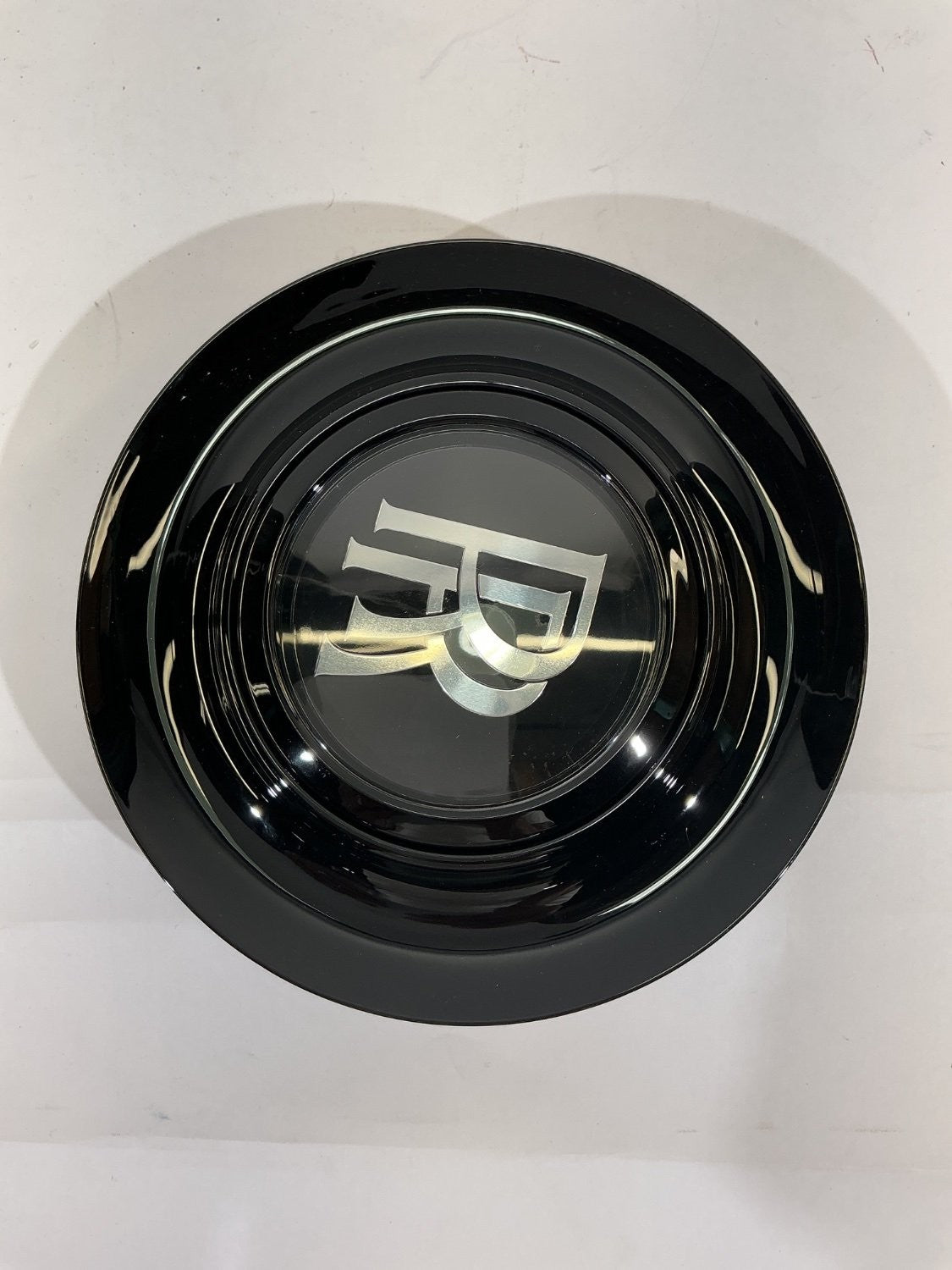Rolls-Royce Wheel Center Cap Black Silver Self-Leveling Floating RR 2018K183