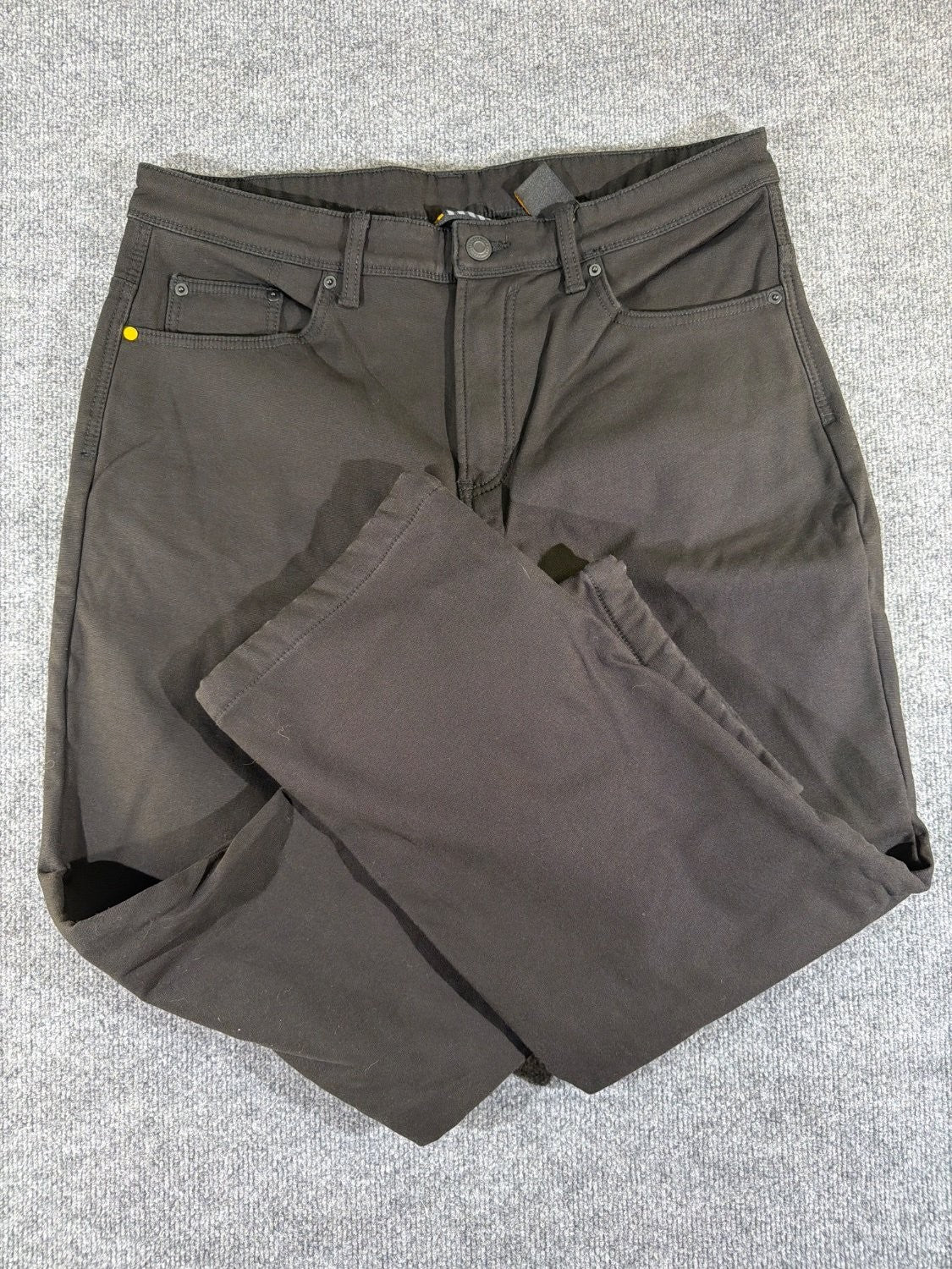 Caterpillar No Sweat Pant Mens 36x30 Brown Canvas Fleece Lined Workwear 1733652