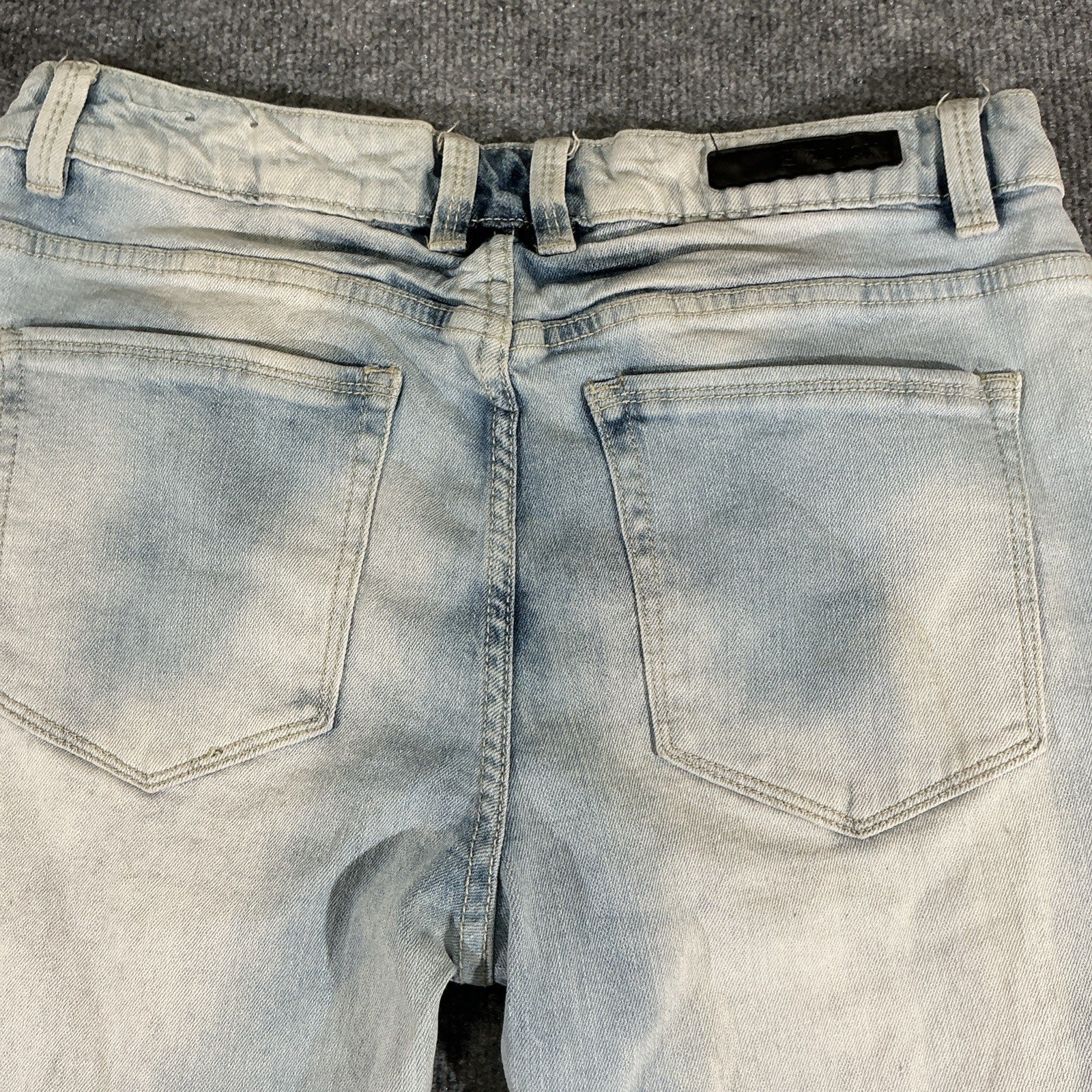 CJ Black Jeans Womens 34/32 Skinny Flex Blue Light Urban Fashion Designer Line
