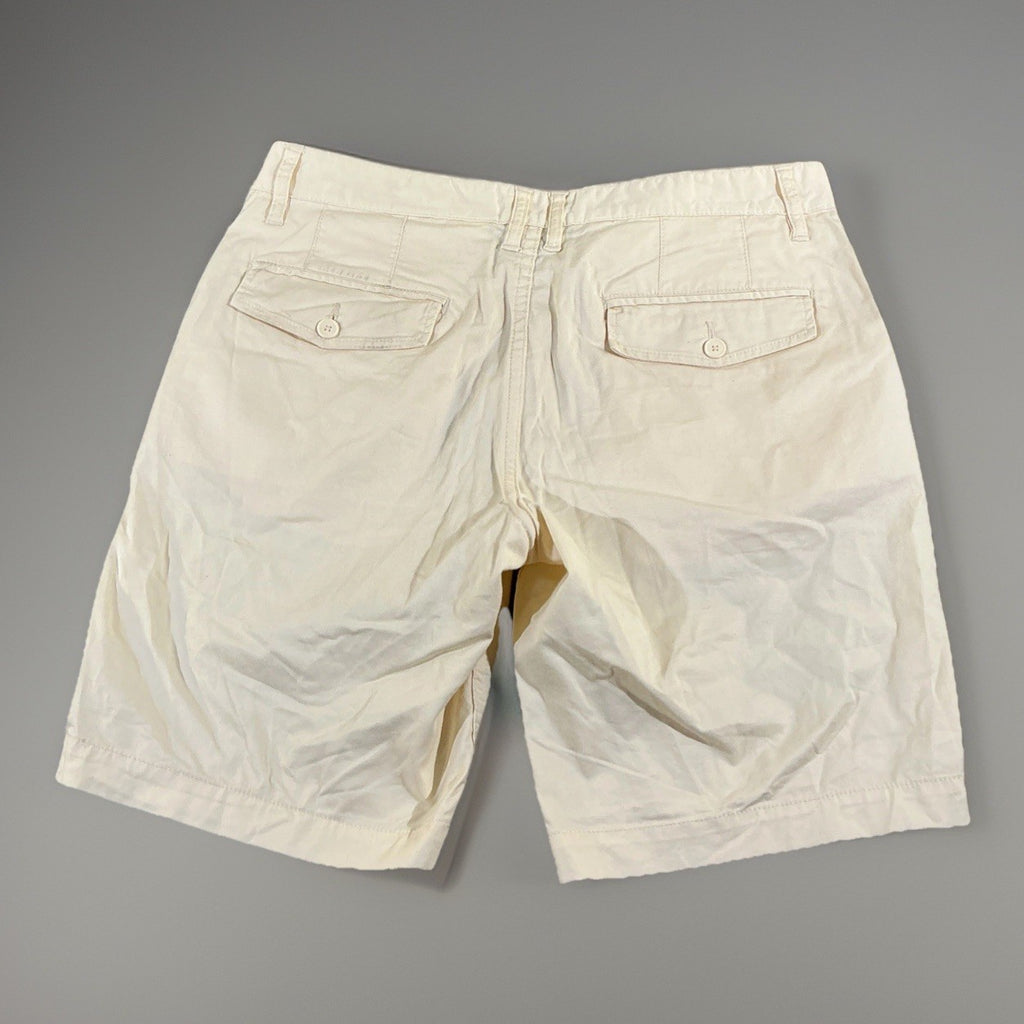 Armani Exchange Mens Khaki Shorts Dress Casual Chino White Size 32 Flat Front
