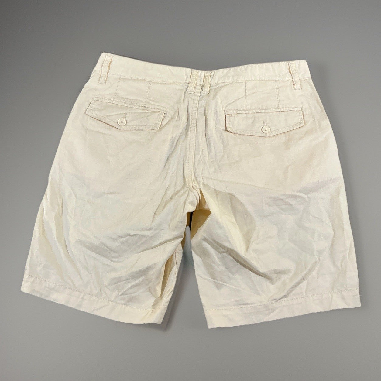 Armani Exchange Mens Khaki Shorts Dress Casual Chino White Size 32 Flat Front