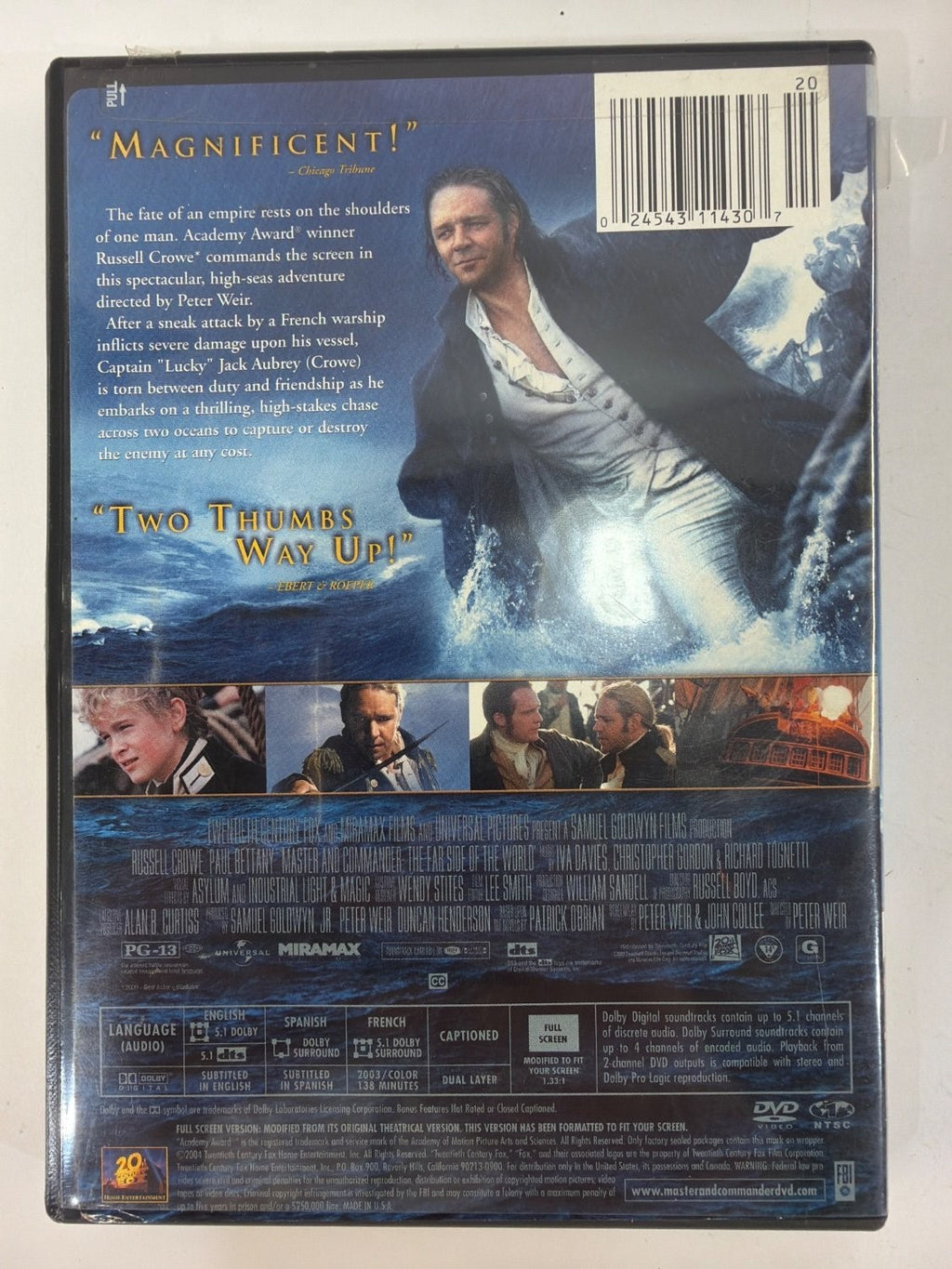 Vintage Master and Commander The Far Side of the World DVD 2003 Full Screen