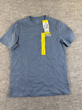 PUMA Men's Logo Tee 69388003 Blue Short Sleeve Cotton Blend Graphic T-Shirt