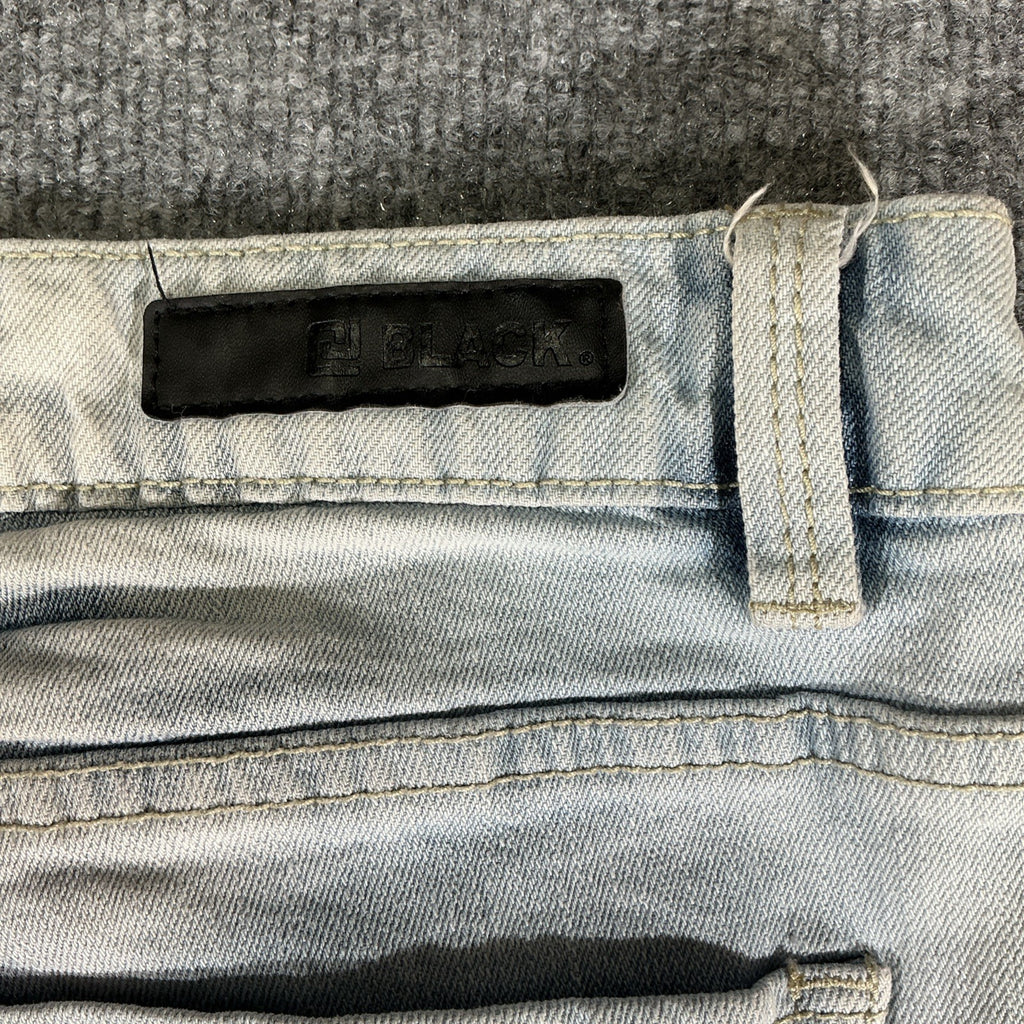 CJ Black Jeans Womens 34/32 Skinny Flex Blue Light Urban Fashion Designer Line