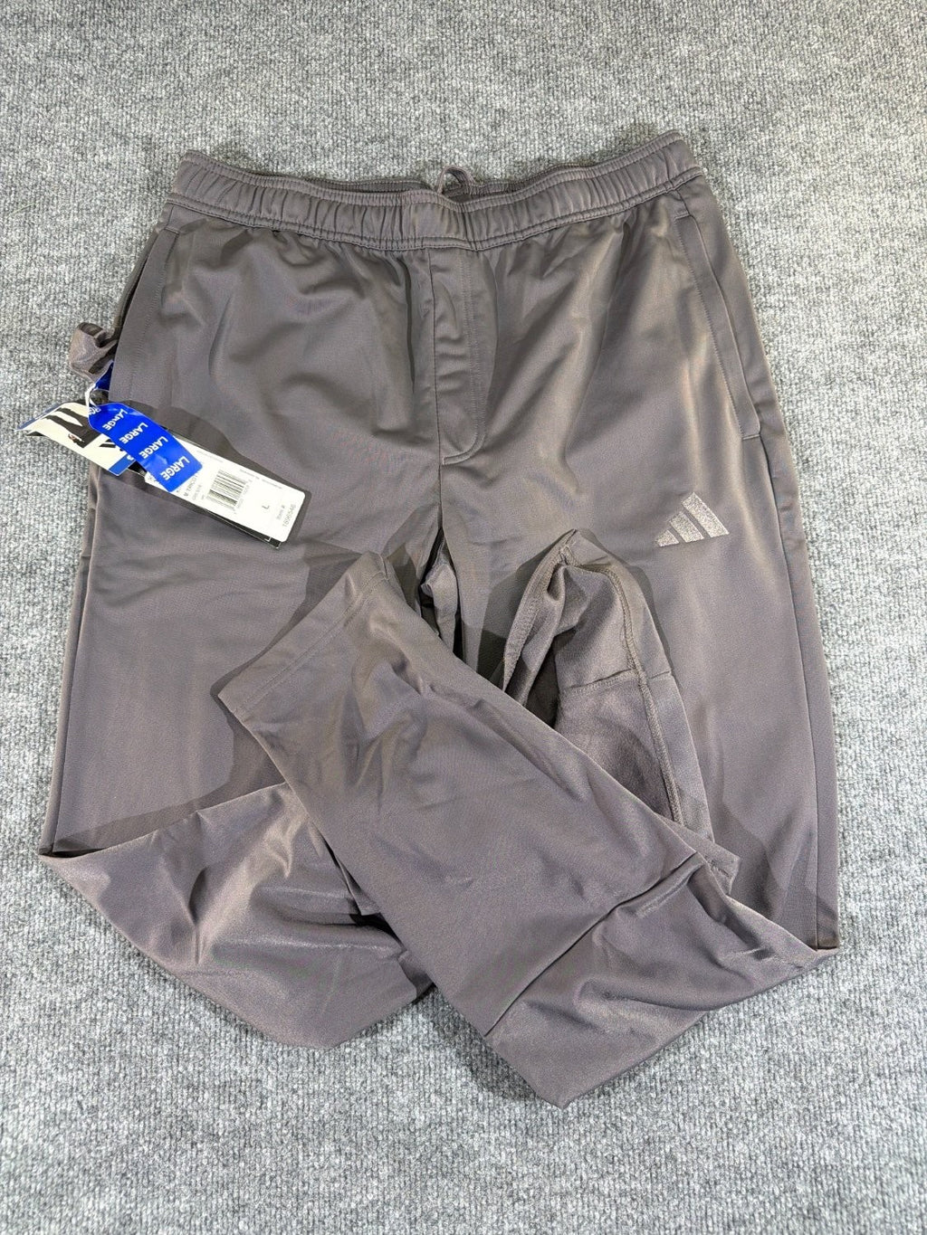 adidas M Tricot Performance Training Pants Men's Large Gray Track Activewear NWT