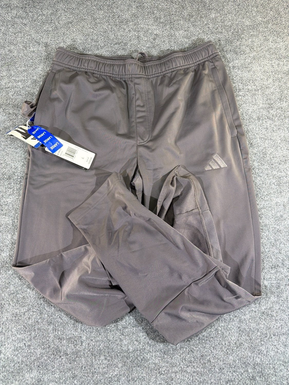 adidas M Tricot Performance Training Pants Men's Large Gray Track Activewear NWT
