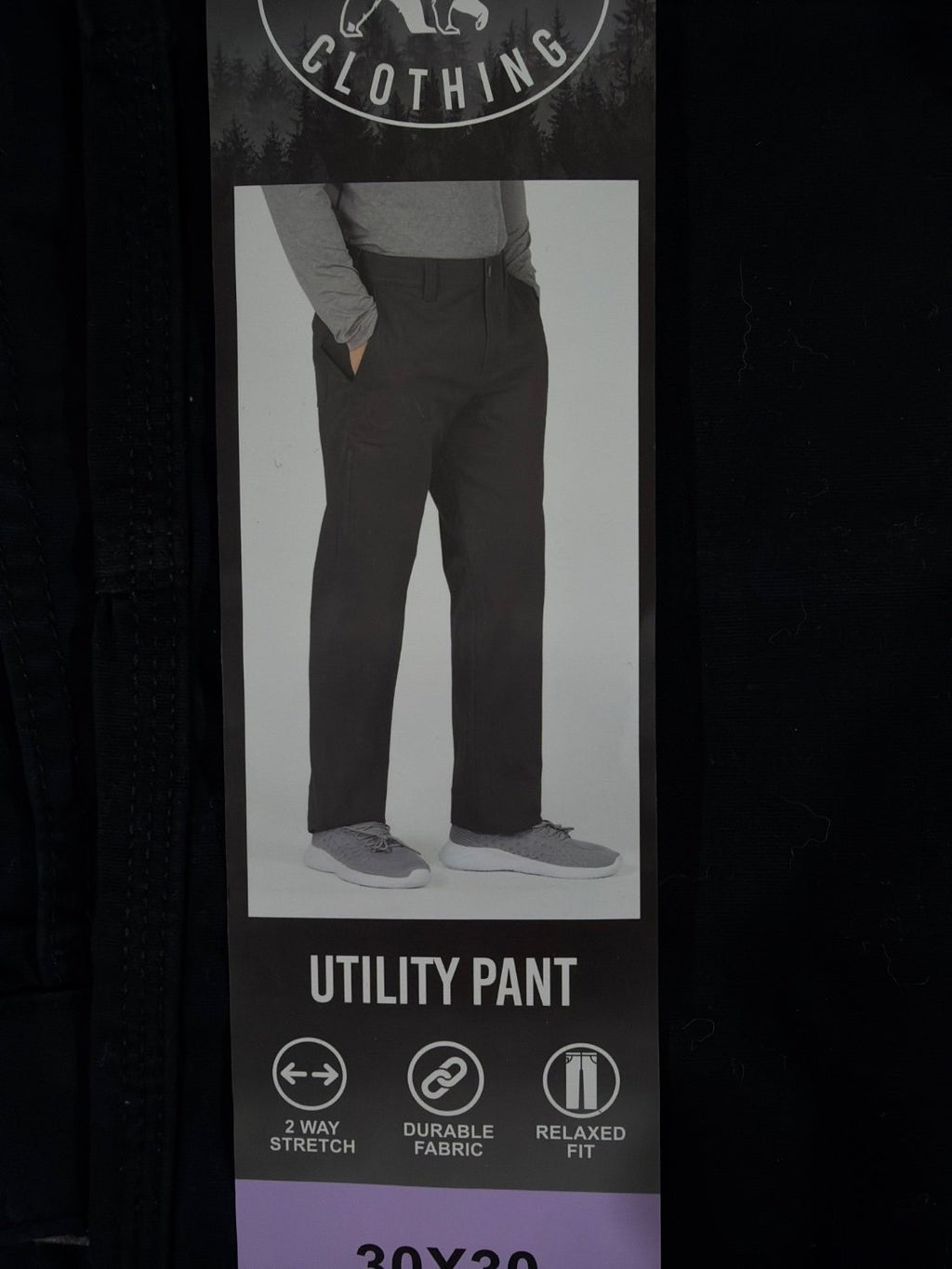 Colorado Clothing Men's Utility Pant 30x30 Black Relaxed Fit Stretch Twill