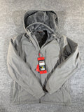 Kirkland Signature Men Softshell Jacket Gray Heather M Fleece Lined Hooded NWT