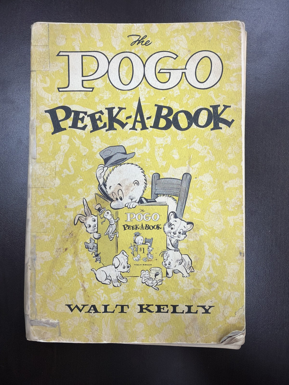 Walt Kelly The Pogo Peek-A-Book Vintage Children's Book Yellow Cover