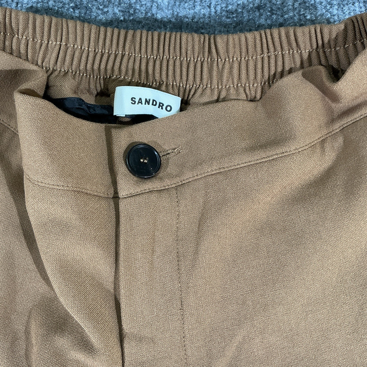 Sandro Tapered Tailored Trouser Pant in Camel Brown Size 36