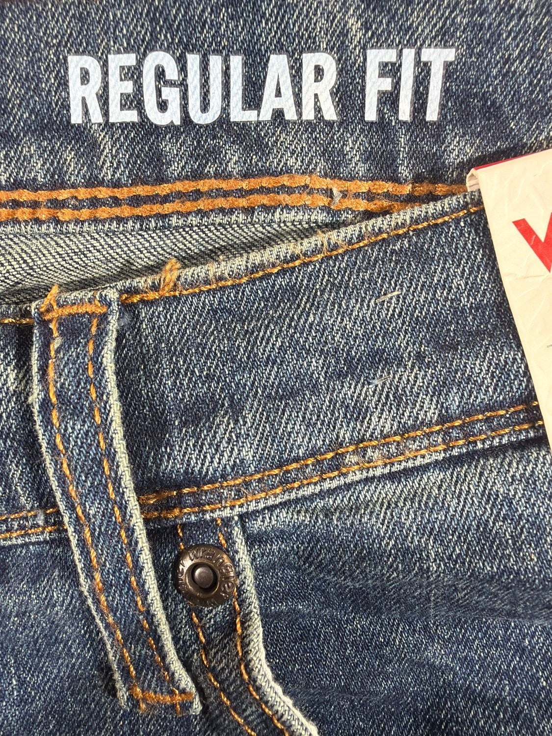 Wrangler Regular Fit Men's Jeans 34x32 Blue Stretch Denim NWT 1796601 Cotton