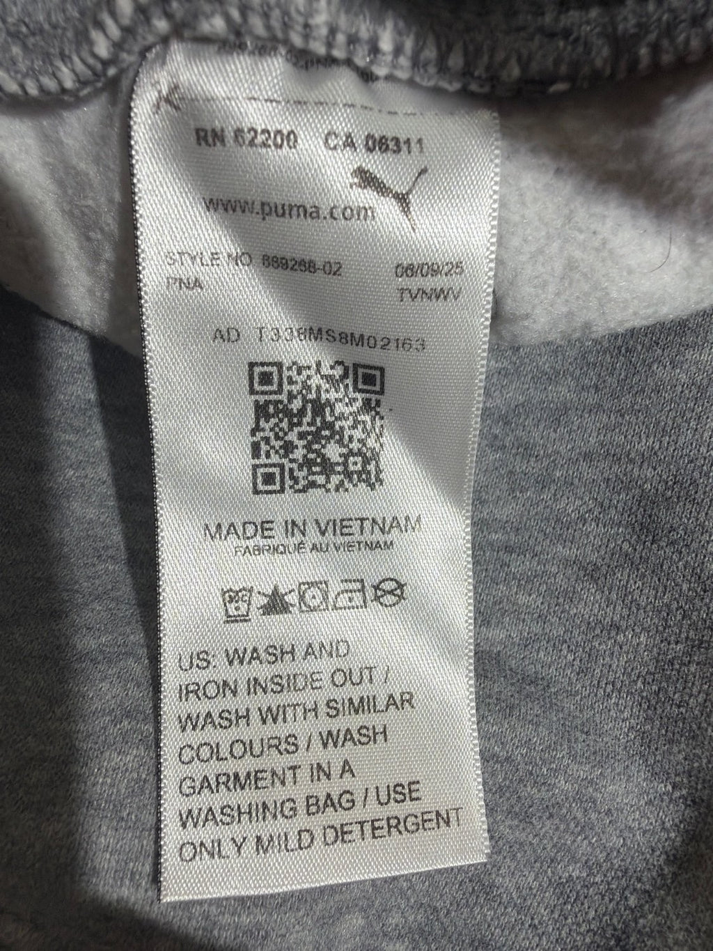 Puma Men's Fleece Jogger Sweatpants Size Small Heather Gray 889288-02 Athletic