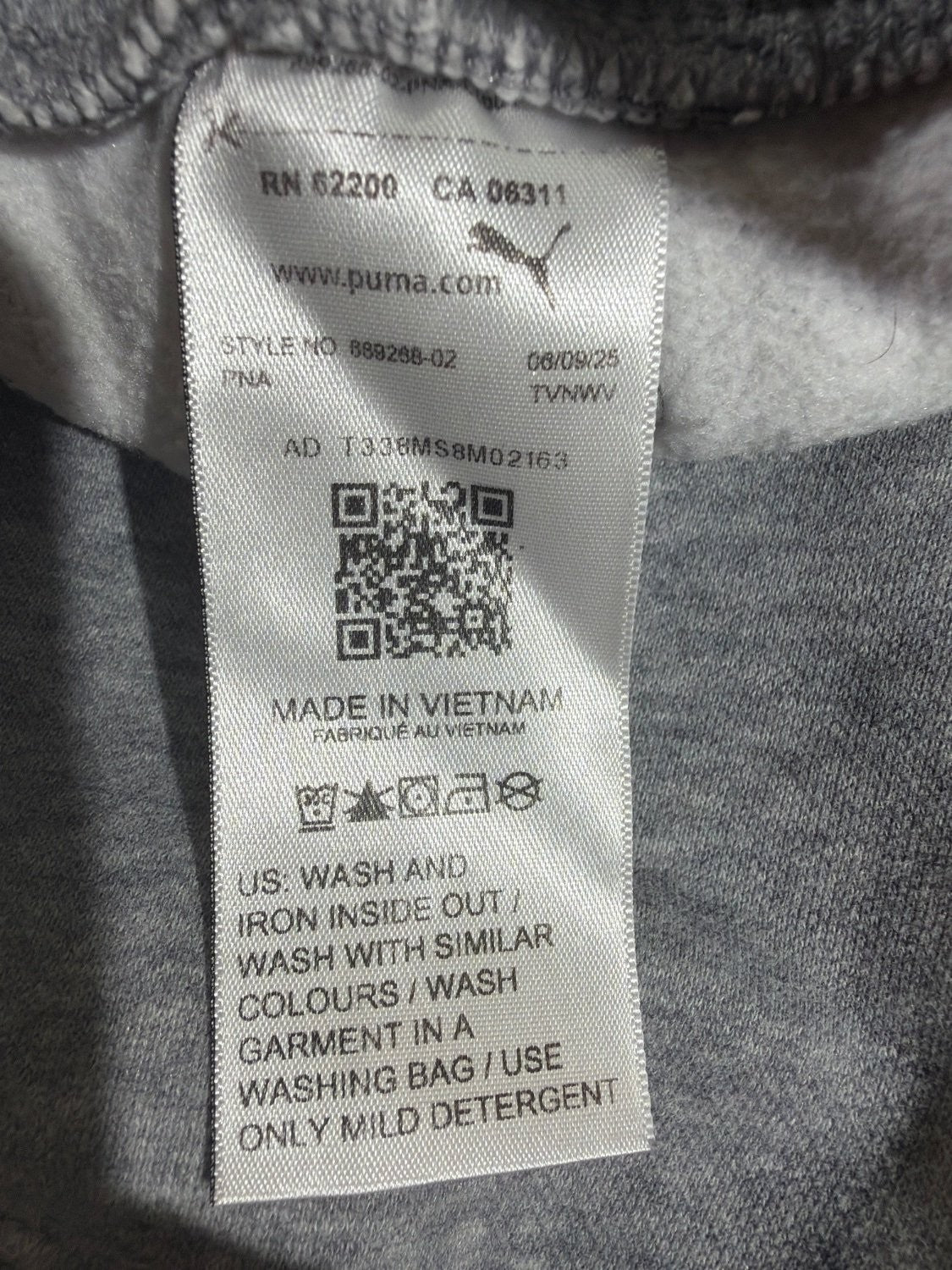 Puma Men's Fleece Jogger Sweatpants Size Small Heather Gray 889288-02 Athletic