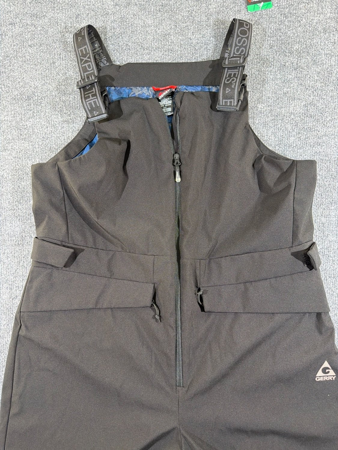Gerry Men's Snow Bib 590042 Insulated Ski Pants Black XL NWT Water Resistant