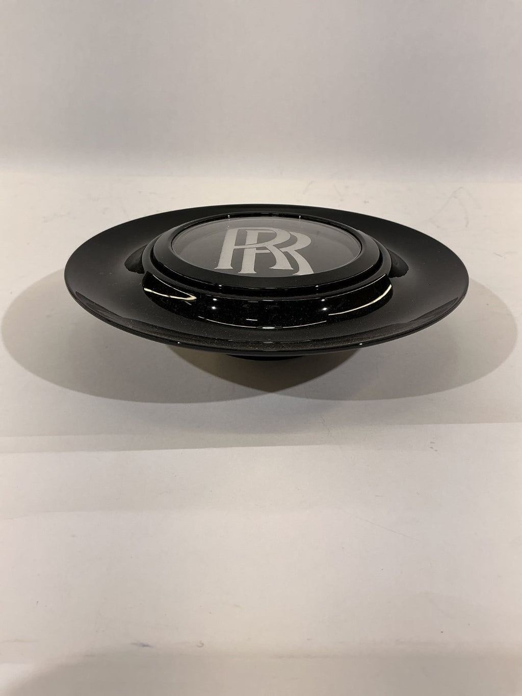Rolls-Royce Wheel Center Cap Black Silver RR Logo 2018K183 Phantom Ghost Wraith