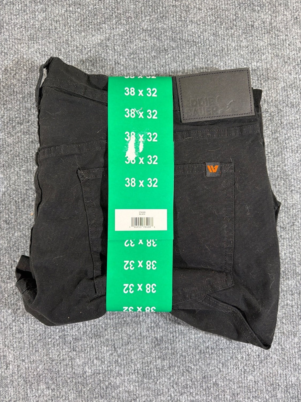 Eddie Bauer Canvas Utility Pant Men 38x32 Black Stretch Heavyweight Work Pants
