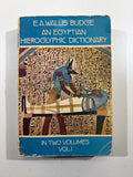 Vintage An Egyptian Hieroglyphic Dictionary E. A. Wallis Budge Vol 1 Dover