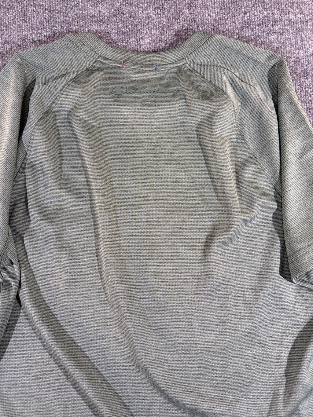 Champion Double Dry Men's T-Shirt Large L Gray Heather Moisture Wicking Athletic