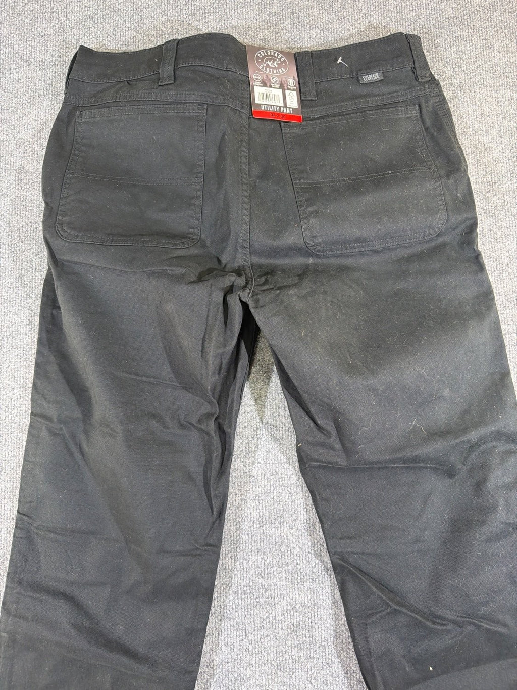 Colorado Clothing Men's Utility Pant 34x30 Black Stretch Twill Relaxed Fit