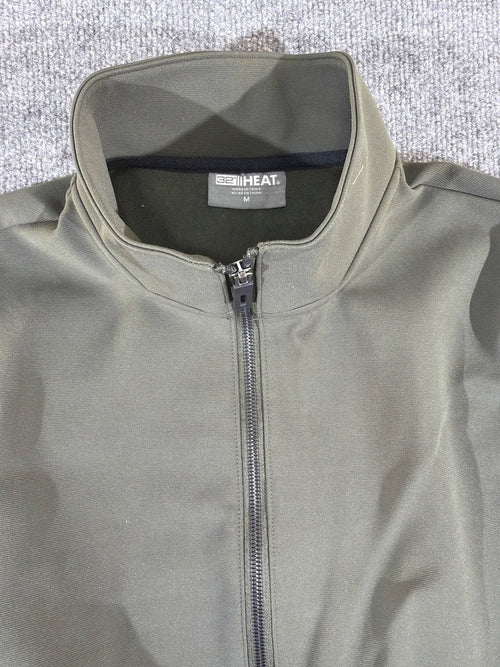 32 Degrees Heat Men's Softshell Jacket Olive Green Full Zip Mock Neck Size M Mdn