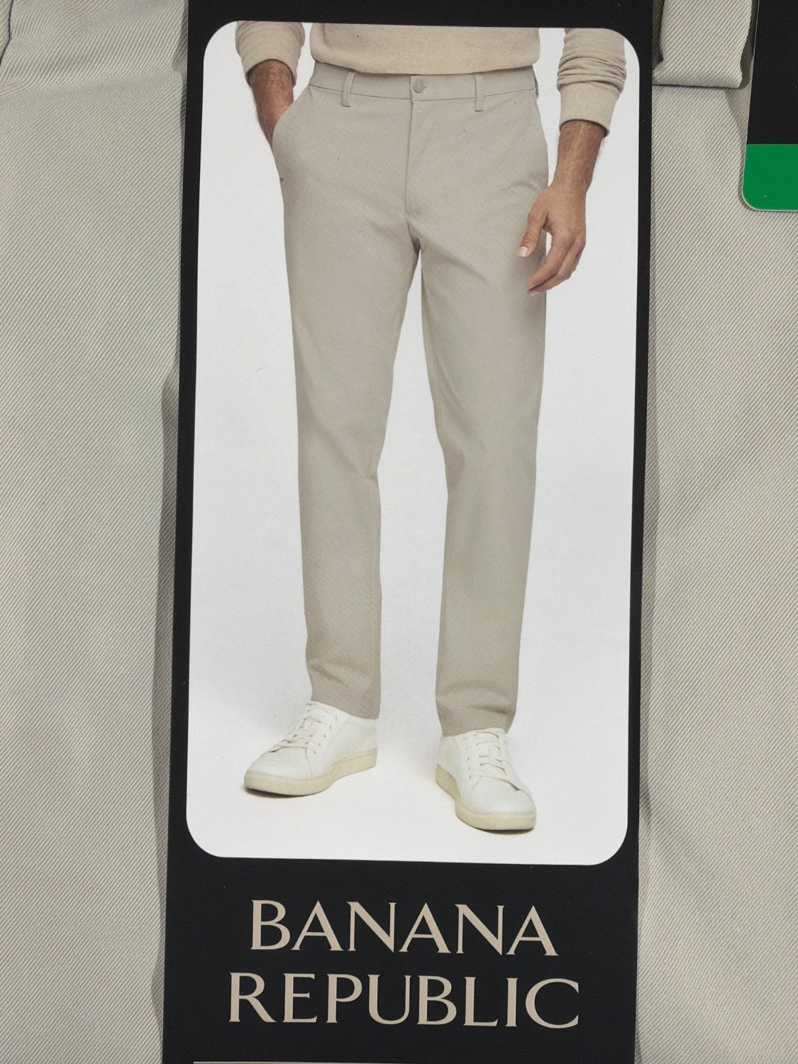 Banana Republic Commuter Flex Pants Men 38x32 Athletic Fit Tan Stretch Chino NWT