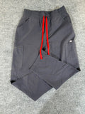 FIGS Technical Collection Women XS Graphite Gray Zamora Jogger Scrub Set V-Neck