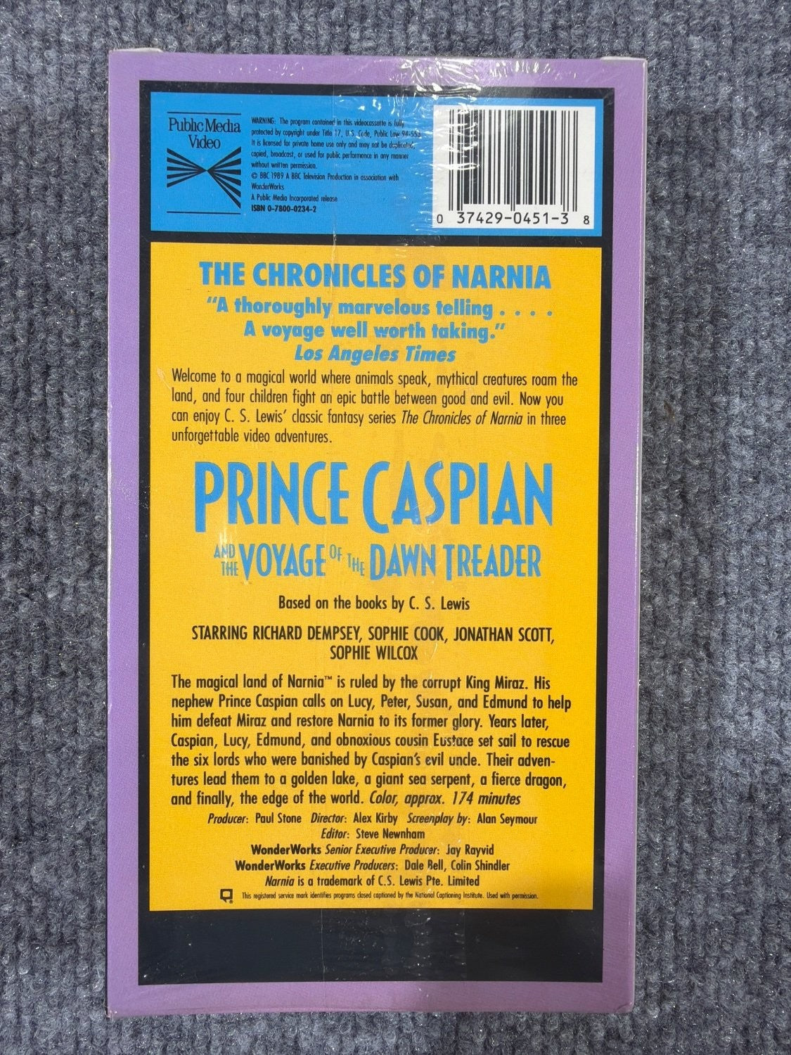 Vintage The Chronicles of Narnia Prince Caspian Voyage Dawn Treader VHS BBC