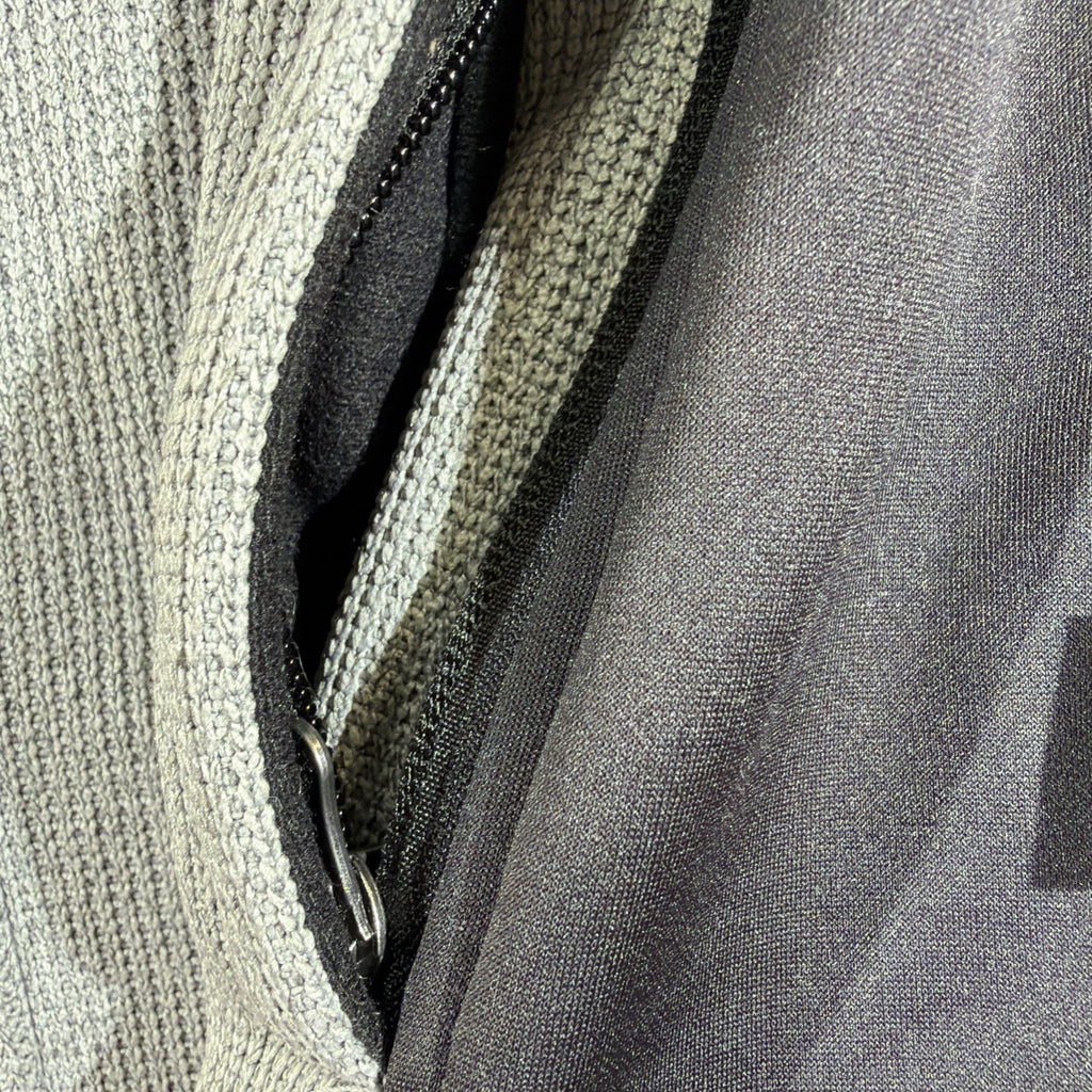 (#C) Spyder Jacket Adult M Gray Full Zip Pullover Logo Mock Neck
