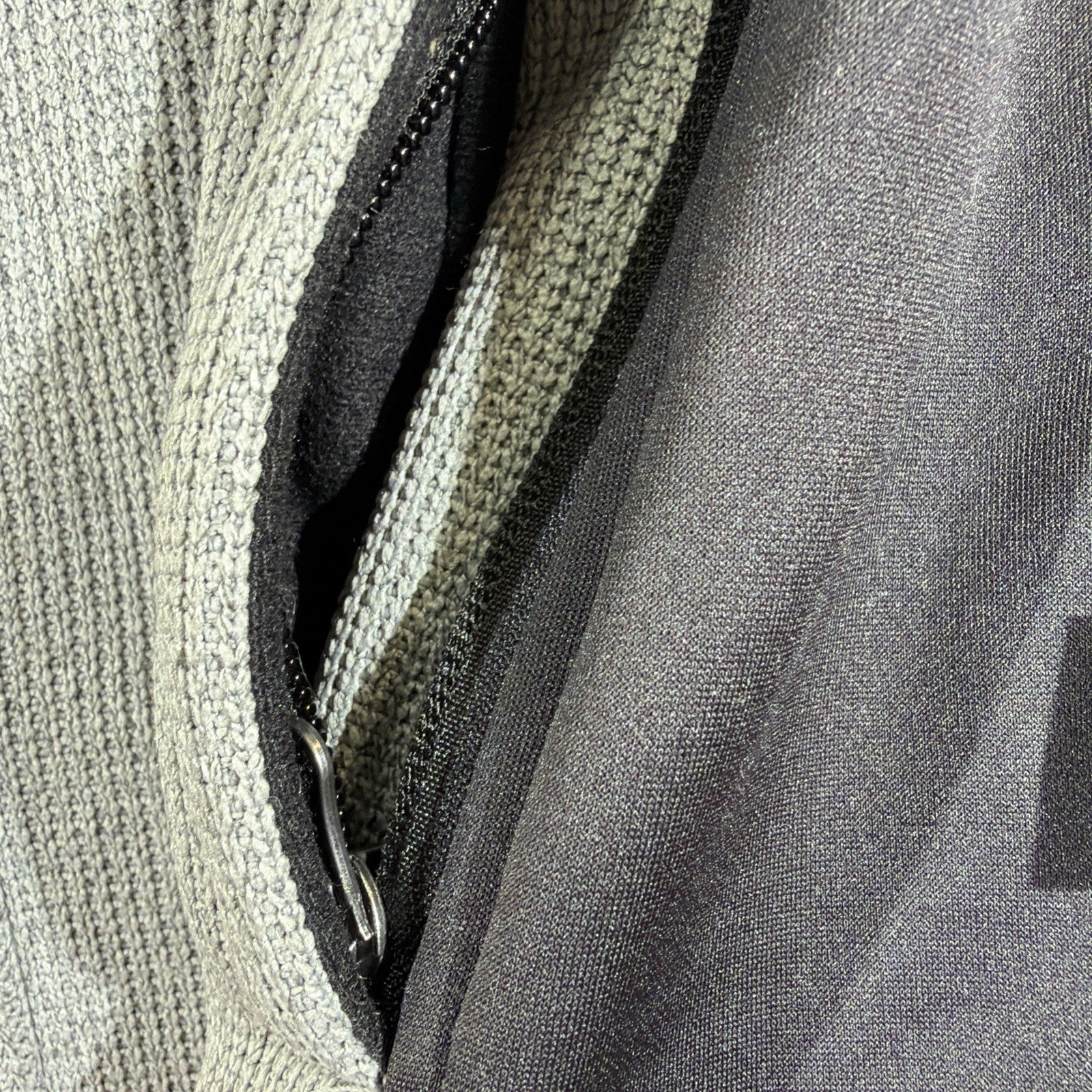 (#C) Spyder Jacket Adult M Gray Full Zip Pullover Logo Mock Neck