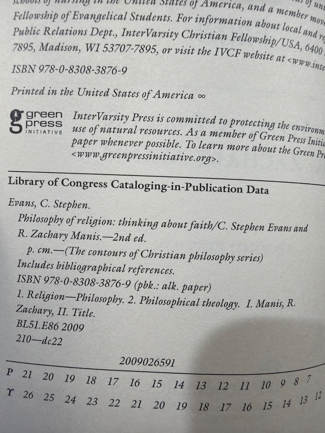 Philosophy of Religion Thinking About Faith C. Stephen Evans 2nd Edition IVP