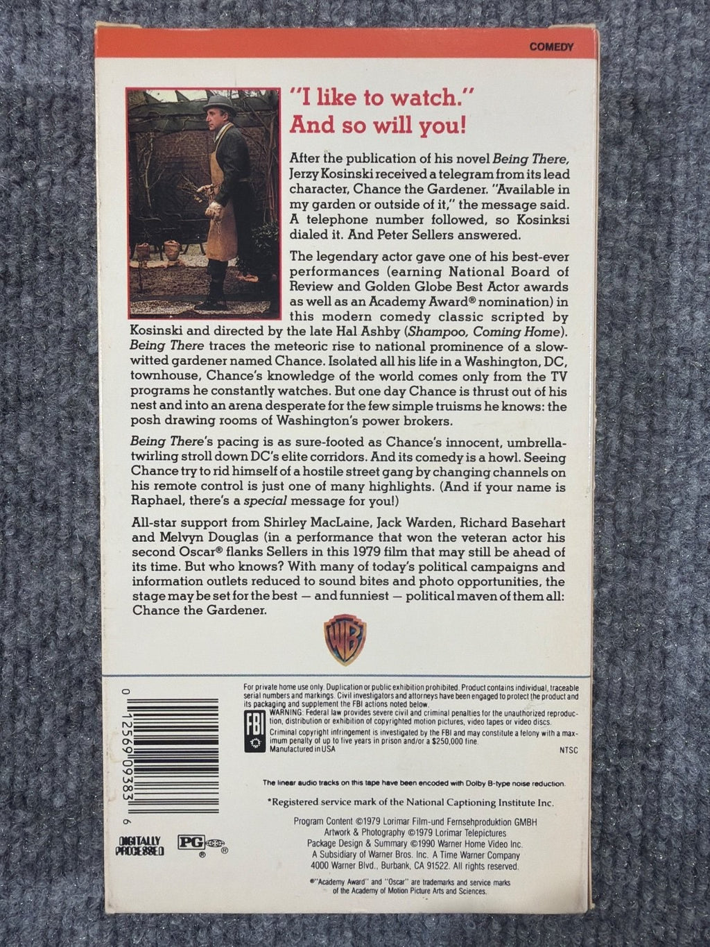 Vintage Being There VHS 1979 Peter Sellers Shirley MacLaine Warner Home Video