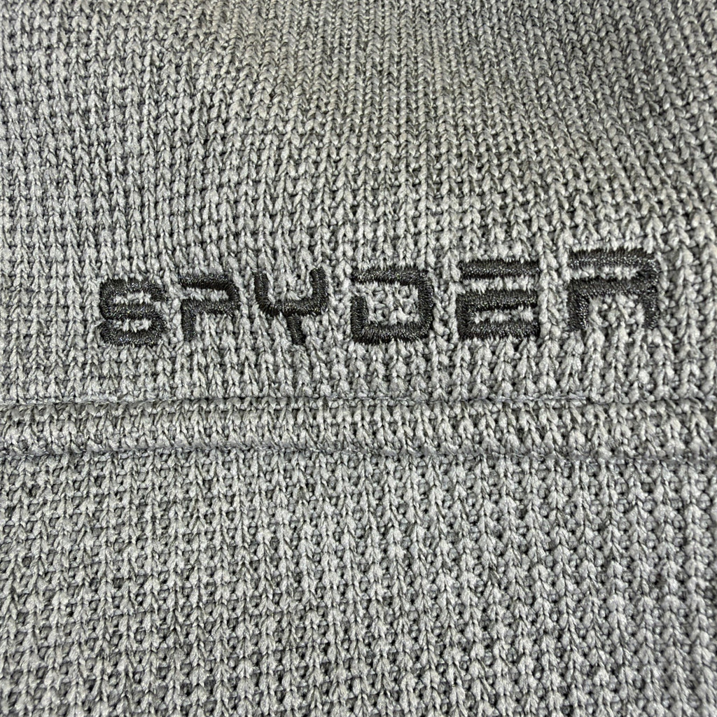 (#C) Spyder Jacket Adult M Gray Full Zip Pullover Logo Mock Neck