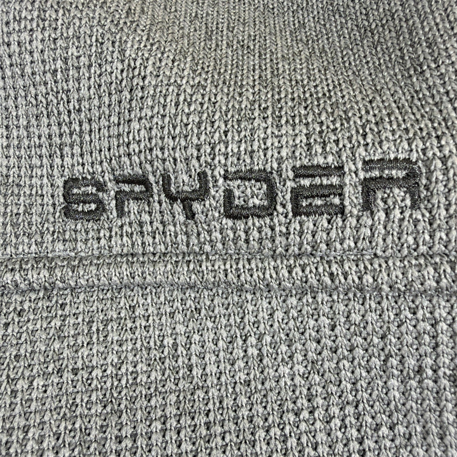 (#C) Spyder Jacket Adult M Gray Full Zip Pullover Logo Mock Neck