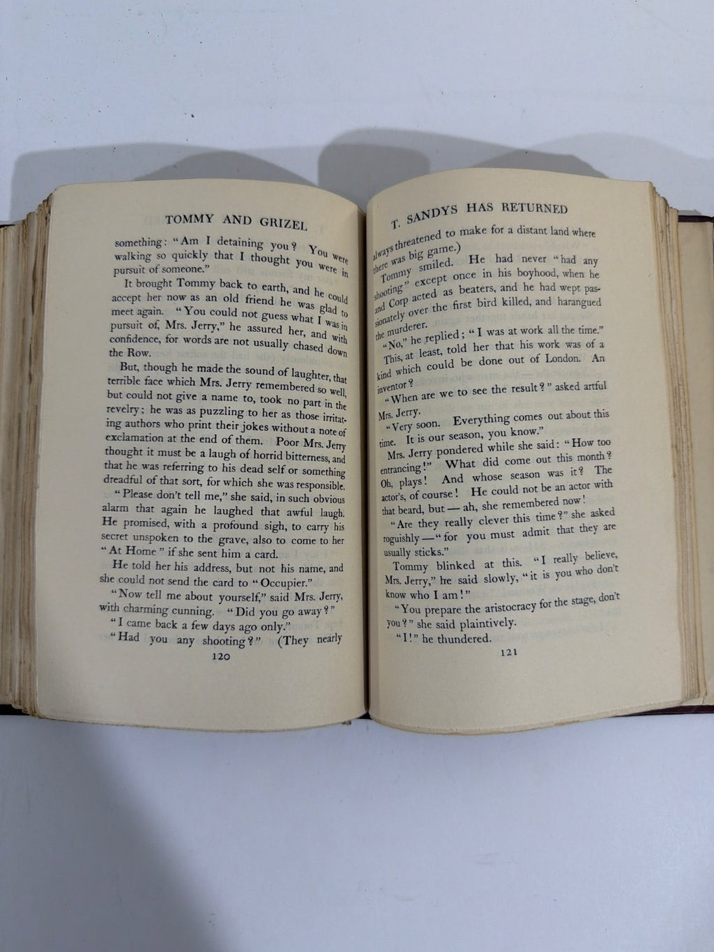 J.M. Barrie Tommy and Grizel Hardcover Book 1900 Embossed Cover Emblem