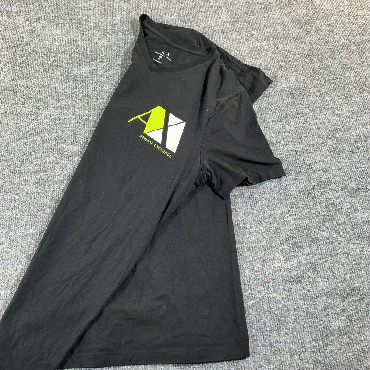 Armani Exchange Men’s T-Shirt Size  M Black Logo Graphic Slim Fit Tee