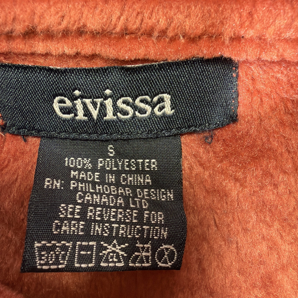 Eivissa Orange Faux Suede Jacket Coat Faux Fleece Fur Lining Trim Stand Collar M