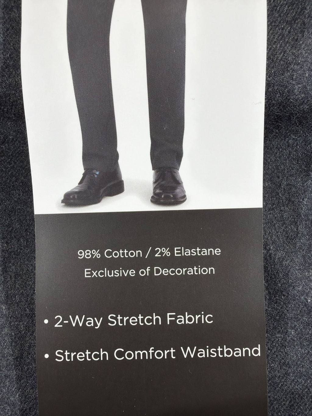 US 3 Kirkland Signature Men's Brushed 5-Pocket Pant 36x30 Dark Gray Stretch
