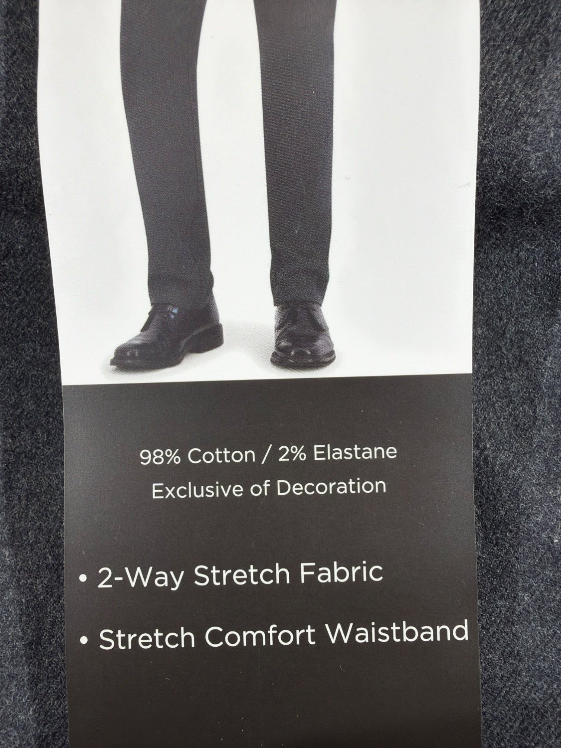 US 3 Kirkland Signature Men's Brushed 5-Pocket Pant 36x30 Dark Gray Stretch