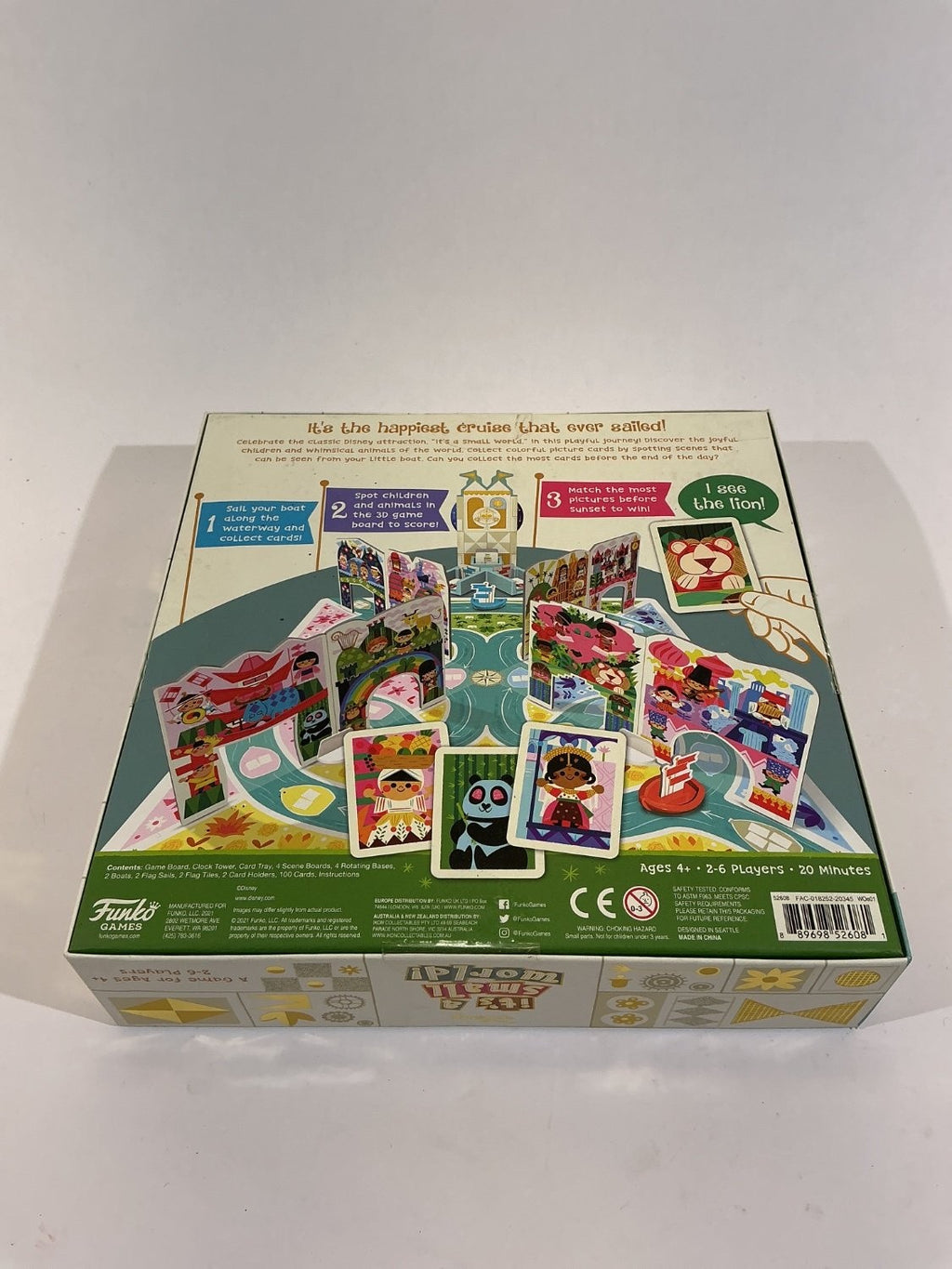 Funko Games Disney It's a Small World Board Game 2021 Complete FAC-018252-20345