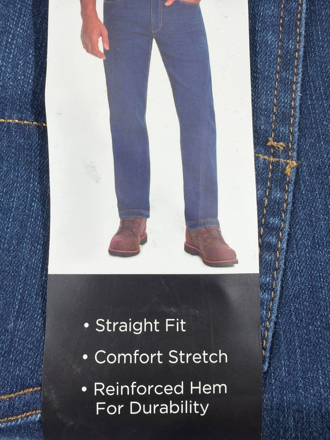 Kirkland Signature Men's Jeans 32x34 Straight Fit Comfort Stretch Denim Blue New
