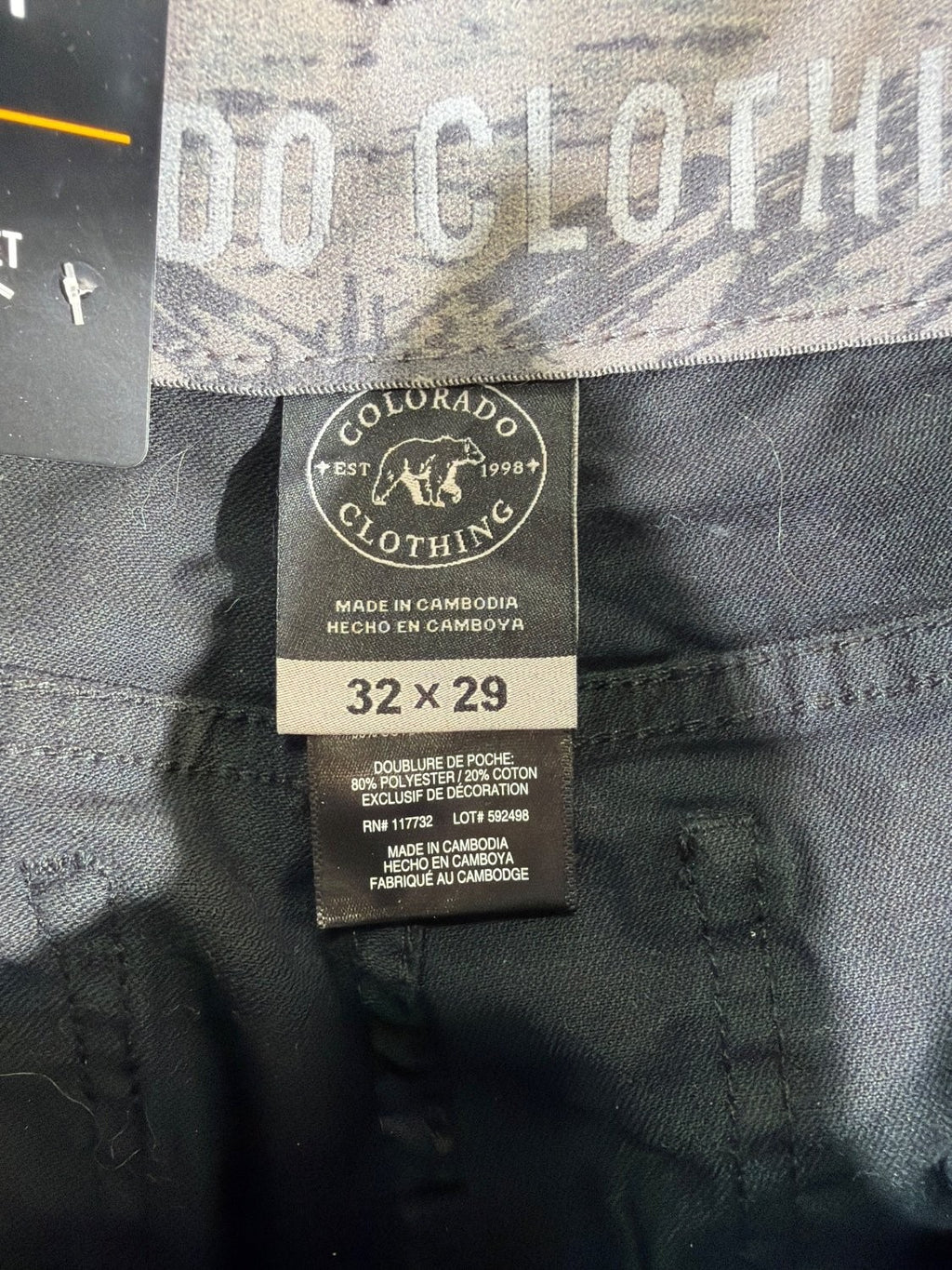 Colorado Clothing Men's Utility Pant 32 x 29 Black Stretch Twill Relaxed 1907258