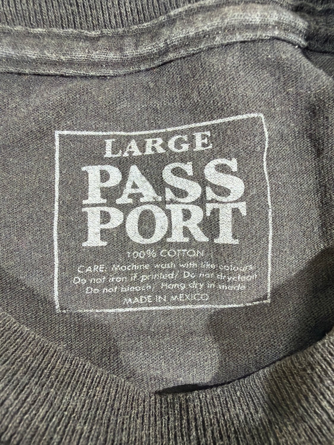 Port Off Shovel Graphic T-Shirt Men's Large Black Cotton Skateboarding