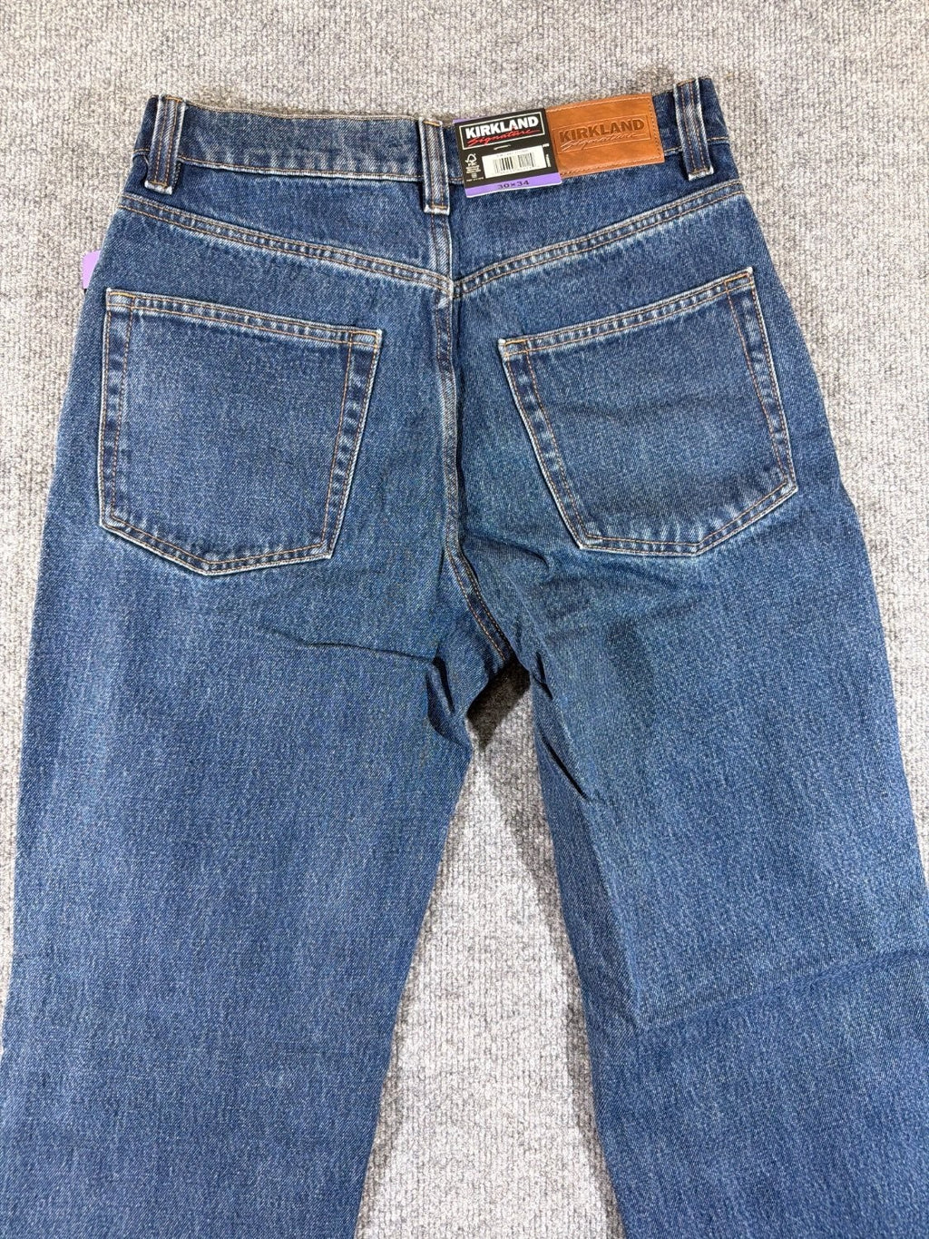 EU 30 Kirkland Signature Men's 5-Pocket Denim Jeans Straight Leg Blue 30 x 34