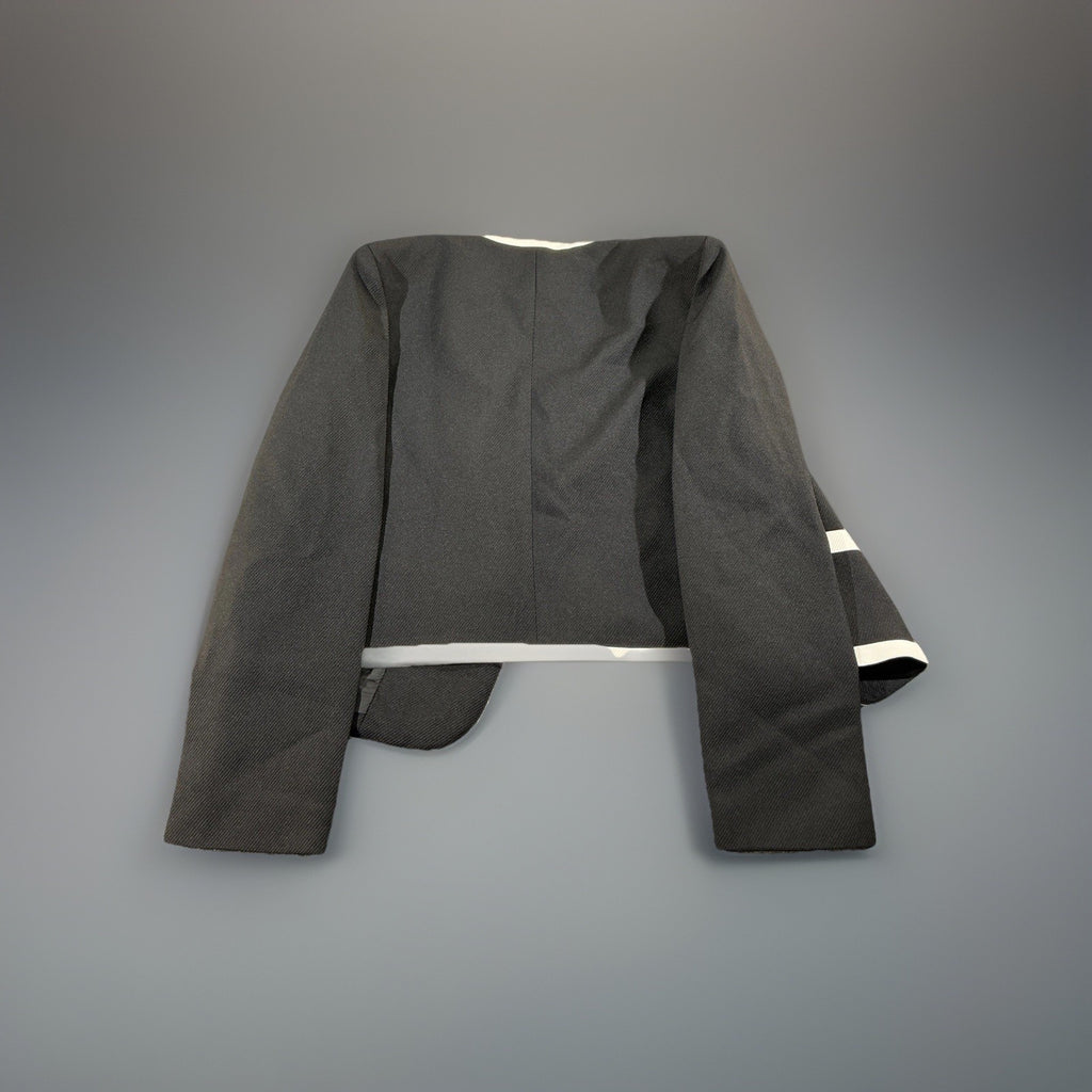 NWT Black Label Evan-Picone Black White Open Front Blazer Jacket Women
